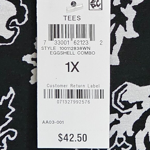 Women's Tunic Style Top 1X from Macy's JM Collection NEW - Picture 2 of 3